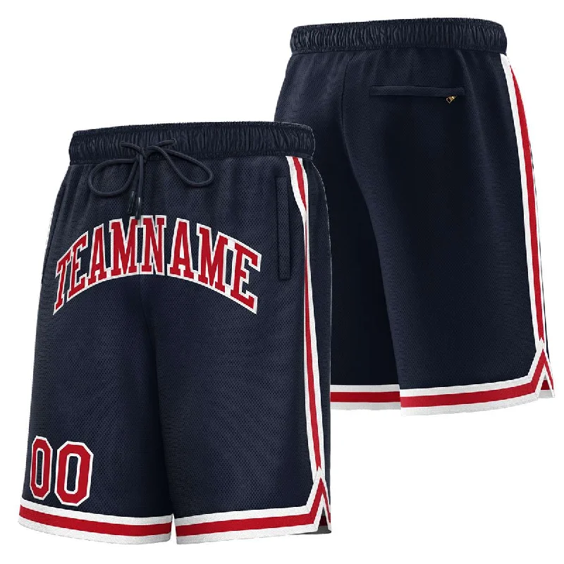 Men's basketball shorts squad ensemble -Custom Navy Maroon-White Sport Basketball Shorts