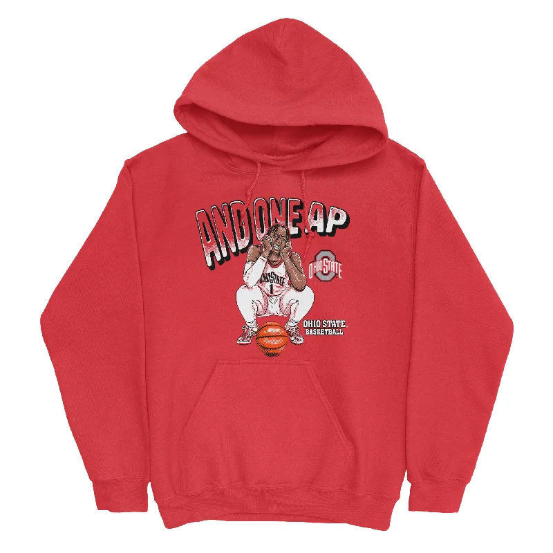 Men's basketball hoodie budget deal -EXCLUSIVE RELEASE: Ajae Petty  And One AP Red Hoodie