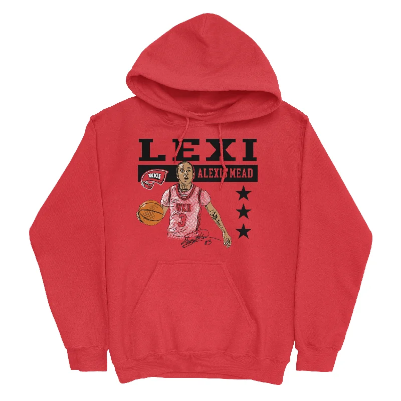 Men's basketball hoodie diverse colors -EXCLUSIVE RELEASE: Alexis Mead Illustrated Red Hoodie