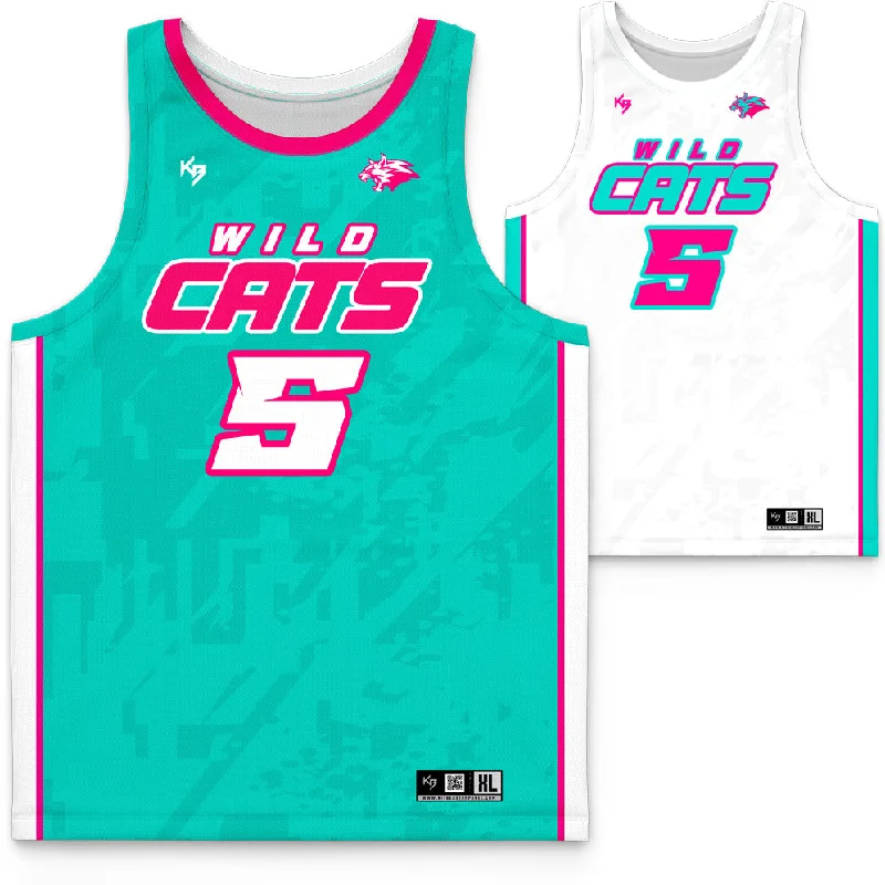 Basketball jerseys pro-modern -Wild Cats Custom Basketball Jersey (Home + Away)