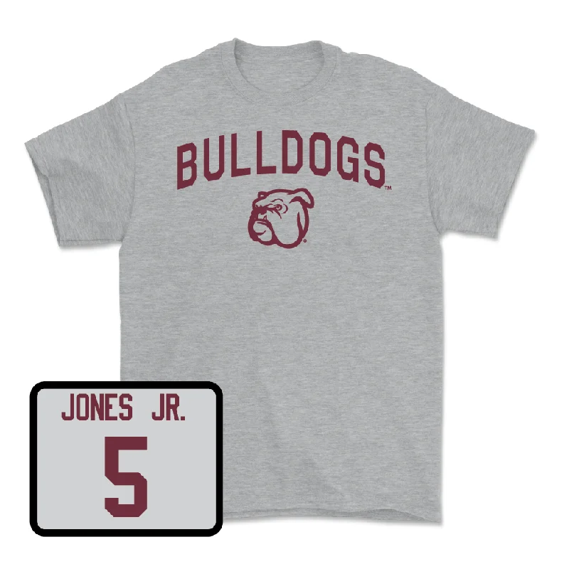 Men's basketball T-shirts cotton -Sport Grey Men's Basketball Bulldogs Tee - Shawn Jones Jr.