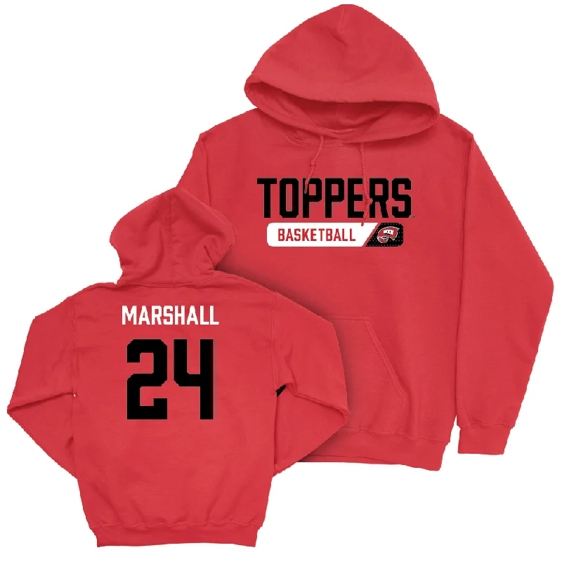 Men's basketball hoodie team edition -WKU Men's Basketball Red Staple Hoodie - Tyrone Marshall | #24