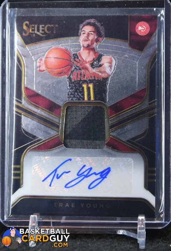 Basketball jerseys fall -Trae Young 2018-19 Select Rookie Jersey Autographs #/199