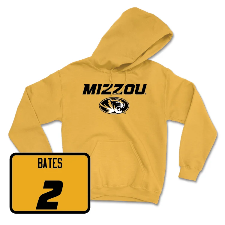 Men's basketball hoodie stylish offer -Gold Men's Basketball Mizzou Hoodie - Tamar Bates