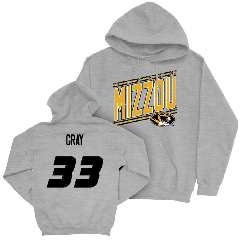 Men's basketball hoodie premium brand -Sport Grey Men's Basketball Vintage Hoodie  - Joshua Gray