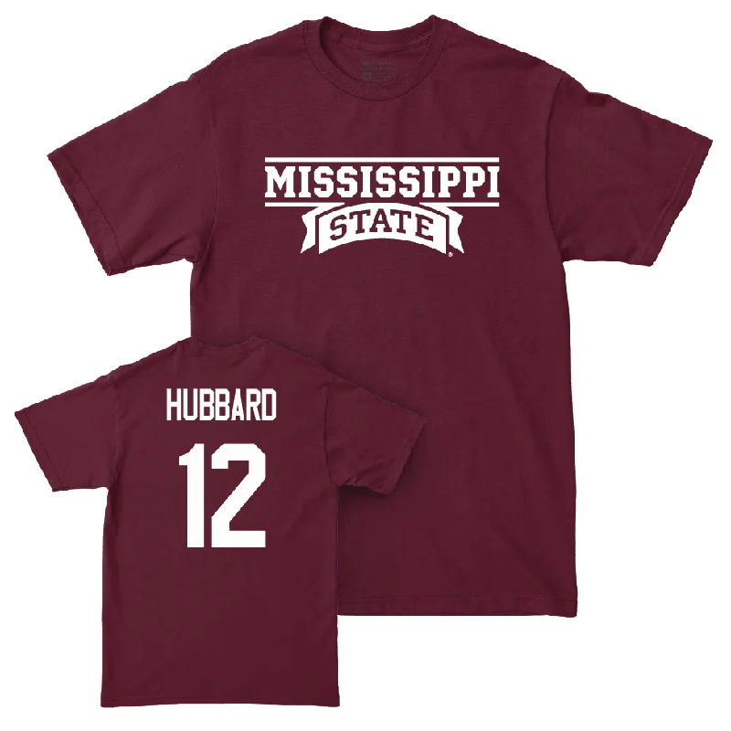 Men's basketball T-shirts retro-quick -Maroon Men's Basketball Team Tee - Josh Hubbard