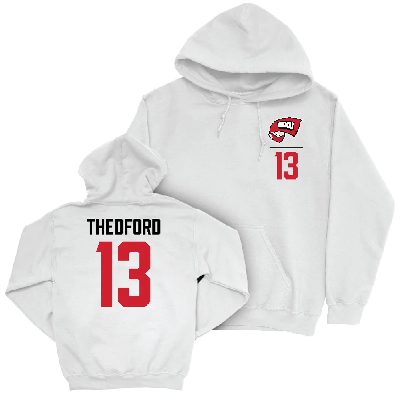 Men's basketball hoodie fast-dry layer -WKU Men's Basketball White Logo Hoodie  - Julius Thedford