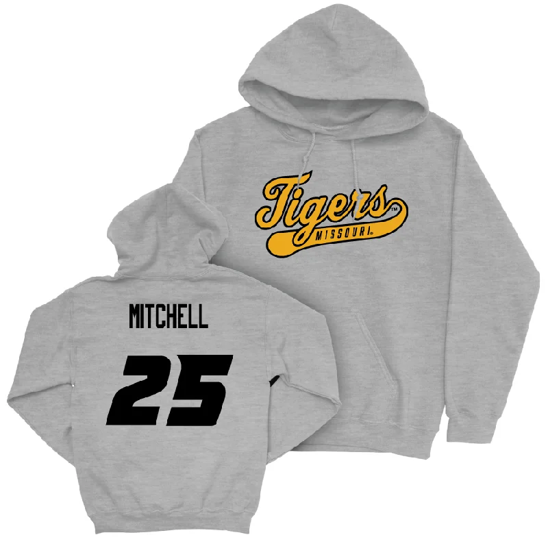 Men's basketball hoodie classic appeal -Sport Grey Men's Basketball Script Hoodie  - Mark Mitchell