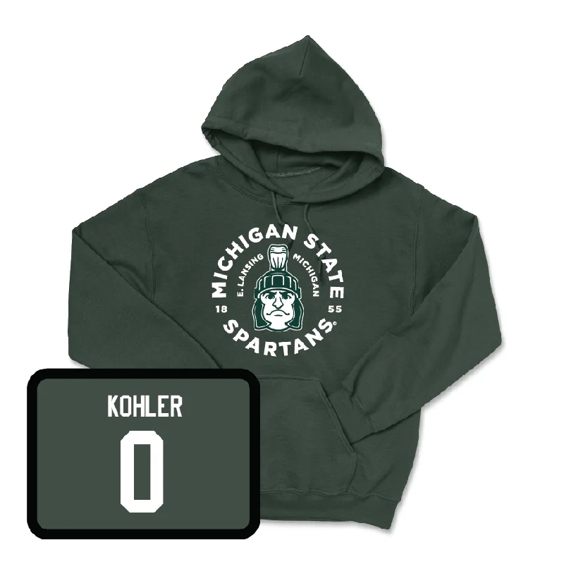 Men's basketball hoodie cost-effective buy -Green Men's Basketball East Lansing Hoodie - Jaxon Kohler