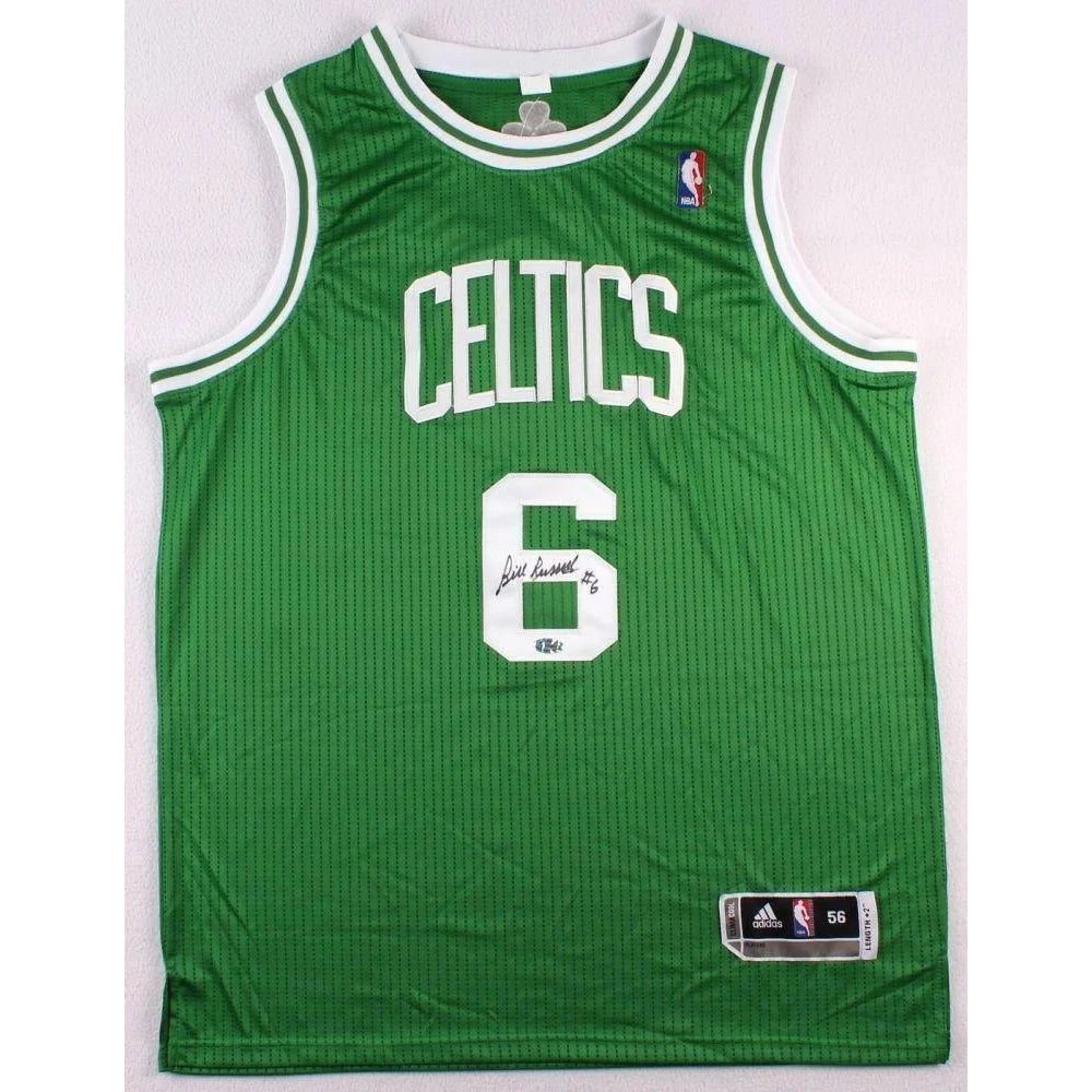 Basketball jerseys breathable-play -Bill Russell Signed Celtics Adidas Jersey Altman COA Autograph Green Boston