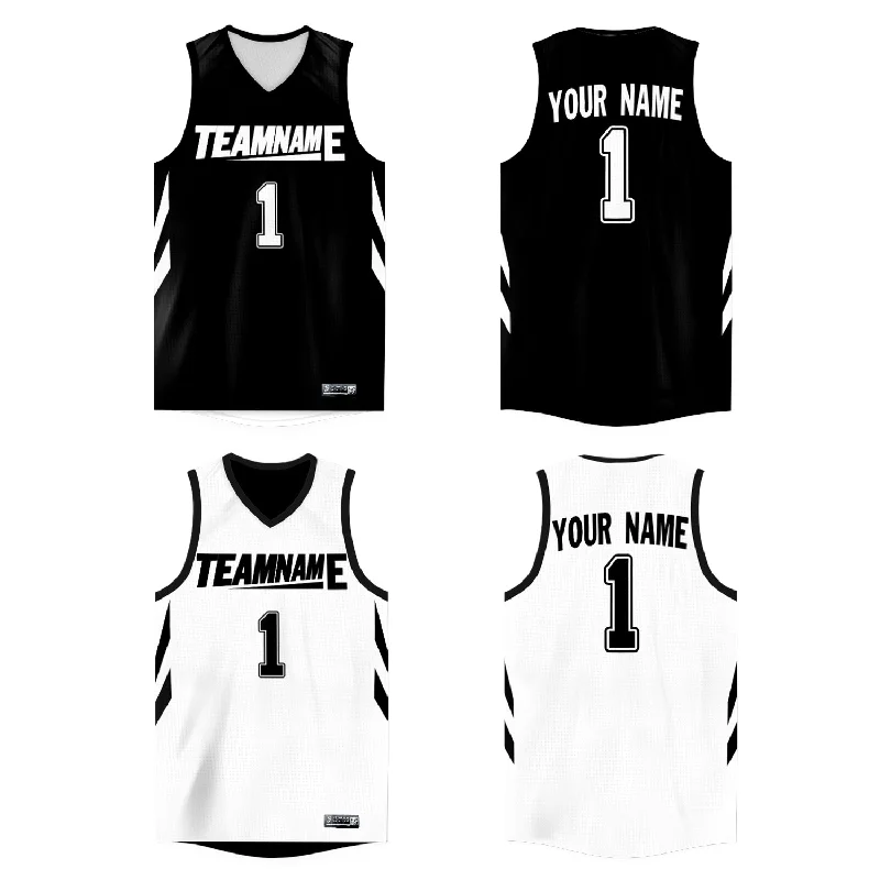 Basketball jerseys unnumbered -Custom Reversible Mesh Personalized Basketball Jersey V-Neck Double Side Uniforms