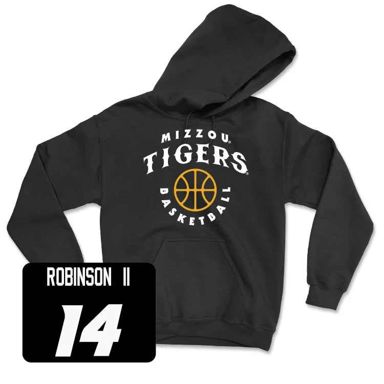 Men's basketball hoodie team special -Men's Basketball Black Hardwood Hoodie - Anthony Robinson II