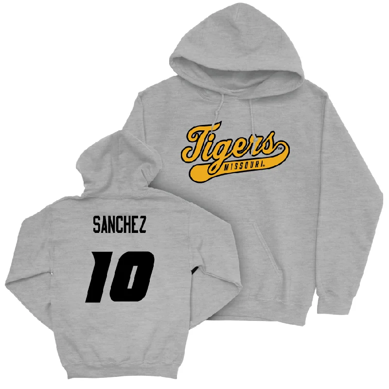 Men's basketball hoodie quick-dry set -Sport Grey Men's Basketball Script Hoodie  - Jeremy Sanchez