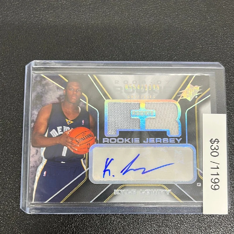 Basketball jerseys breathable-team -2006-07 NBA SPx Kyle Lowry Rookie Jersey Patch Auto /1199