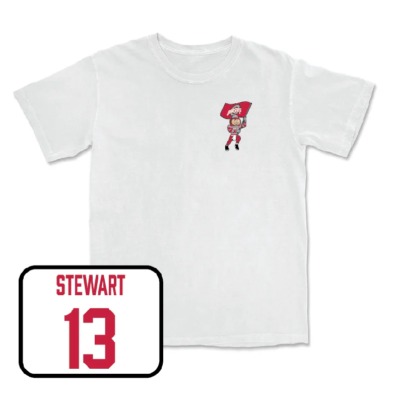 Men's basketball T-shirts camouflage -Men's Basketball White Brutus Comfort Colors Tee  - Sean Stewart