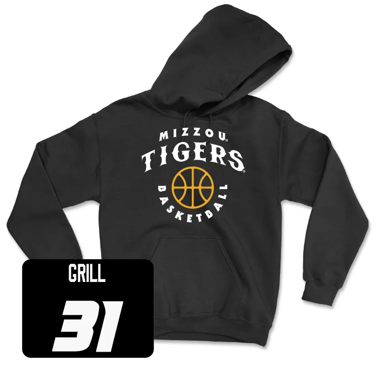 Men's basketball hoodie performance bundle -Men's Basketball Black Hardwood Hoodie - Caleb Grill