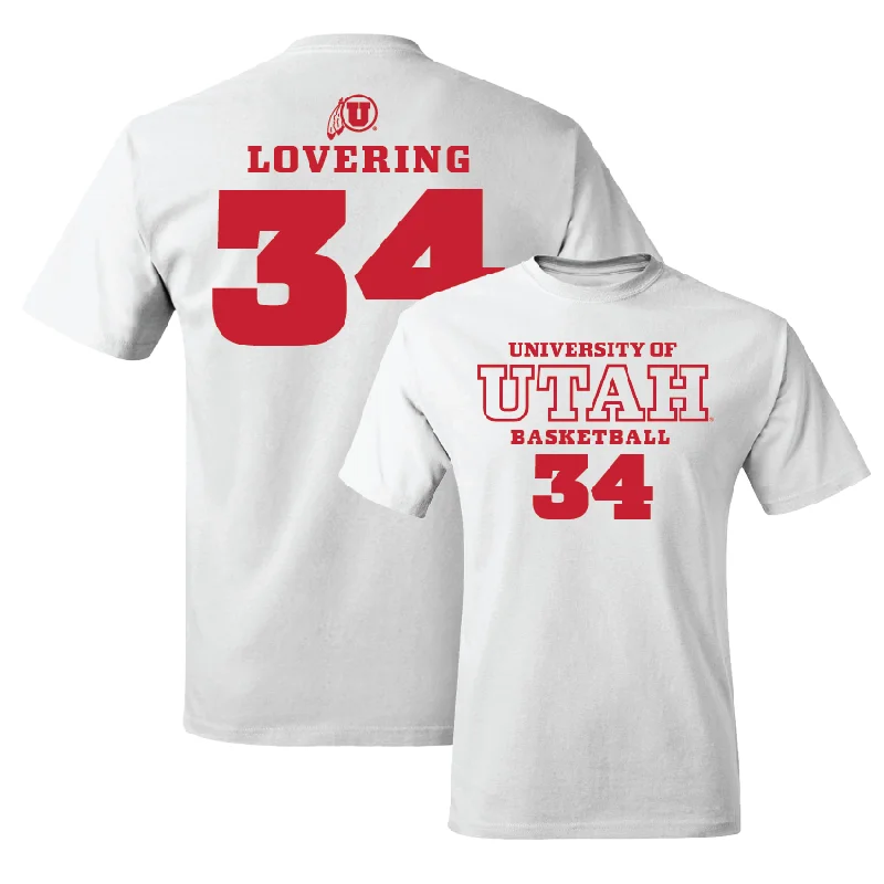 Men's basketball T-shirts fade-resistant -Men's Basketball White Classic Comfort Colors Tee  - Lawson Lovering