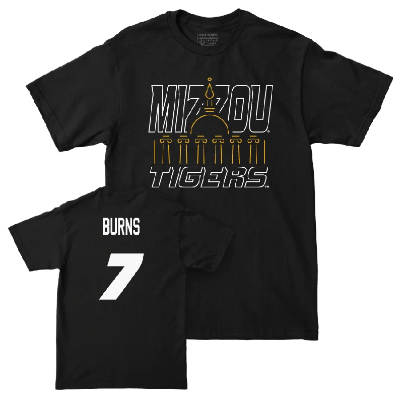 Men's basketball T-shirts long-sleeve -Men's Basketball Black Columns Tee  - Trent Burns