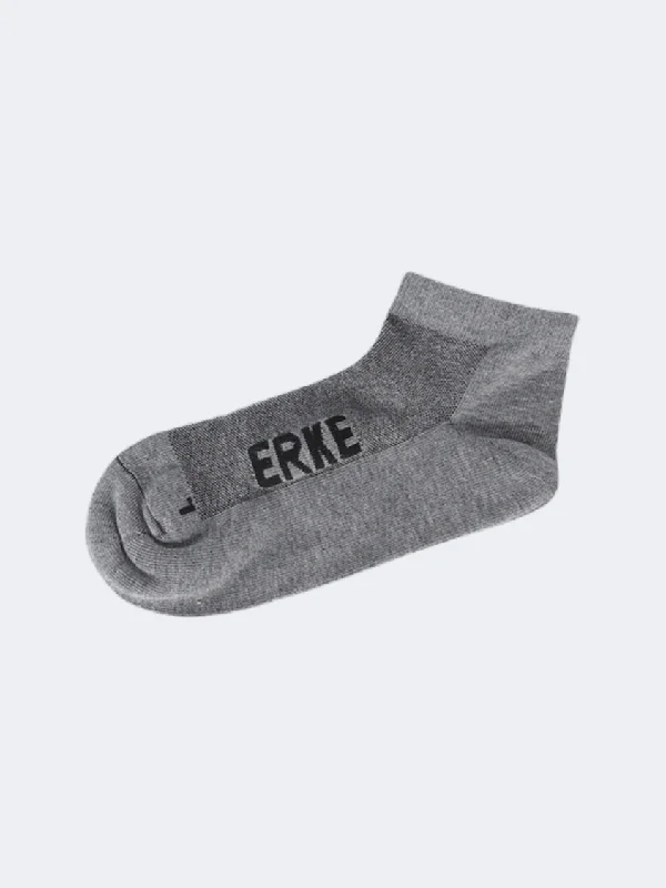 Basketball socks stylish-design -Erke Flat Men Training Sock Dark Heather Grey