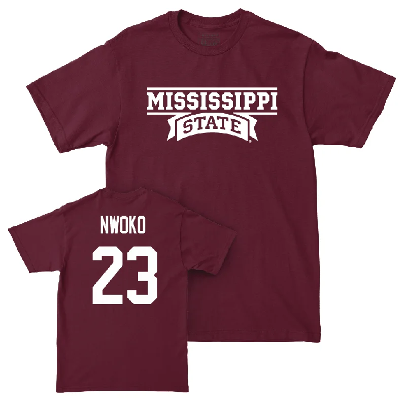 Men's basketball T-shirts team-logo -Maroon Men's Basketball Team Tee  - Michael Nwoko