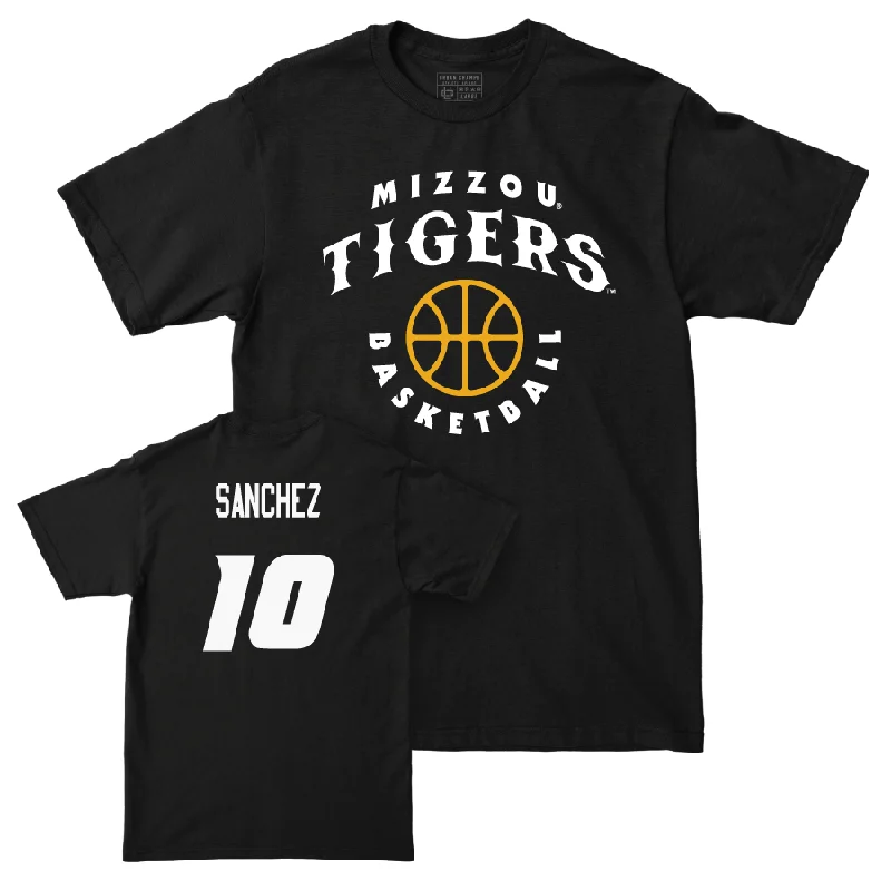 Men's basketball T-shirts durable-performance -Men's Basketball Black Hardwood Tee  - Jeremy Sanchez