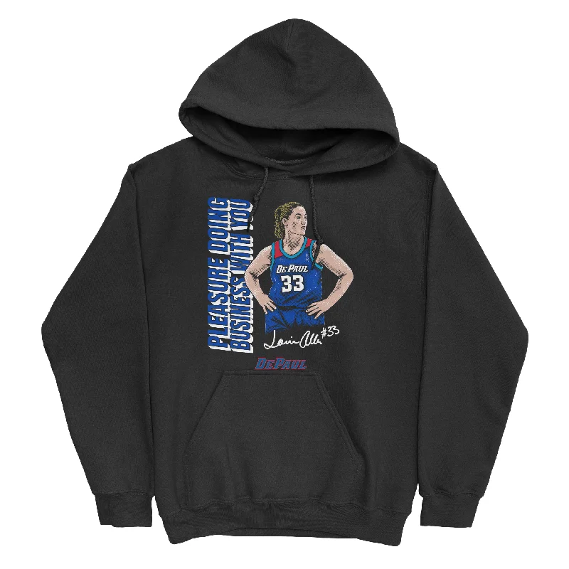 Men's basketball hoodie resilient fabric -EXCLUSIVE RELEASE: Jorie Allen "Pleasure Doing Business With You" Black Hoodie