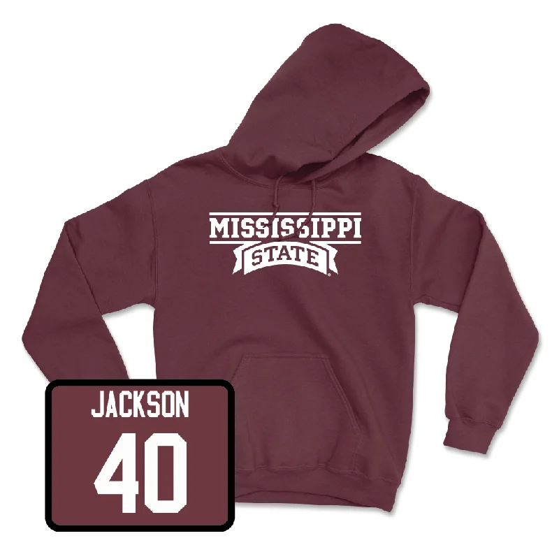 Men's basketball hoodie lightweight sale -Maroon Men's Basketball Team Hoodie  - Trey Jackson