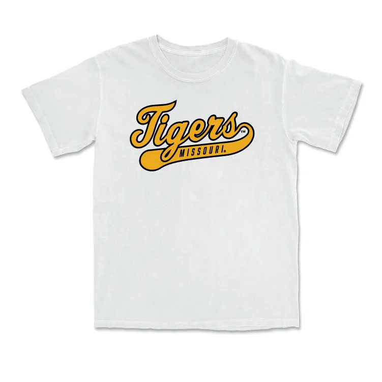 Men's basketball T-shirts lightweight-retro -Men's Basketball White Script Comfort Colors Tee - Nick Honor