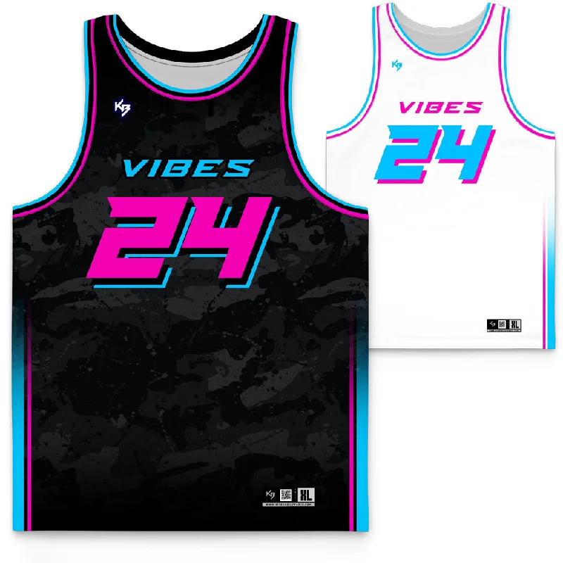 Basketball jerseys team-game -Vibes Custom Basketball Jersey (Home + Away)