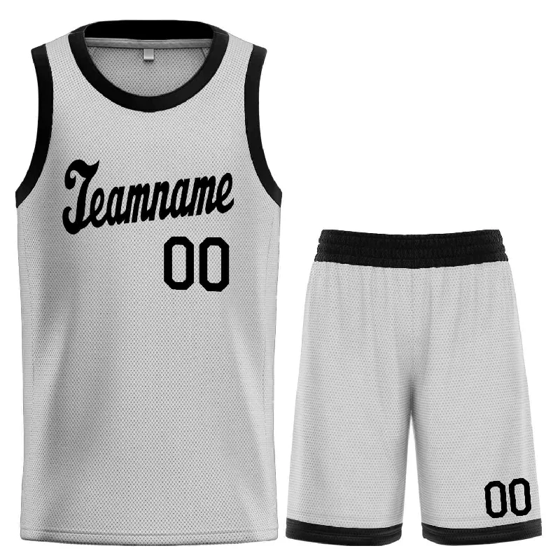 Basketball jerseys special-edition -Custom Gray Black Classic Sets Sports Uniform Basketball Jersey