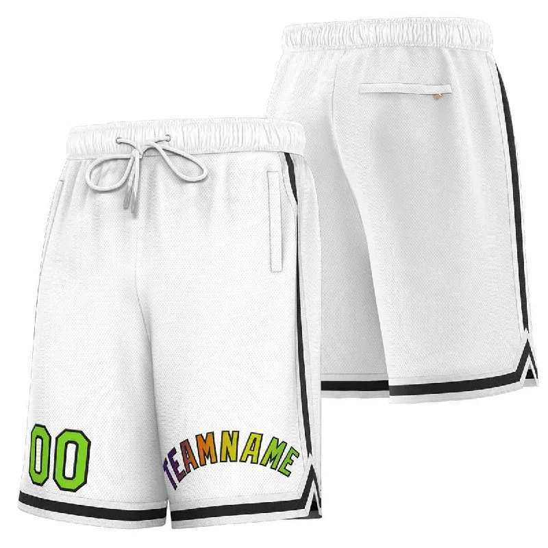 Men's basketball shorts quality offer -Custom White Black Sport Basketball Shorts