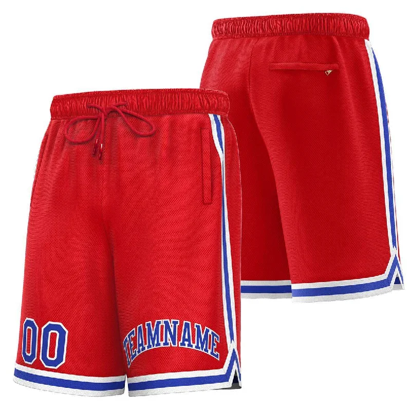 Men's basketball shorts custom kit -Custom Red Royal-White Sport Basketball Shorts