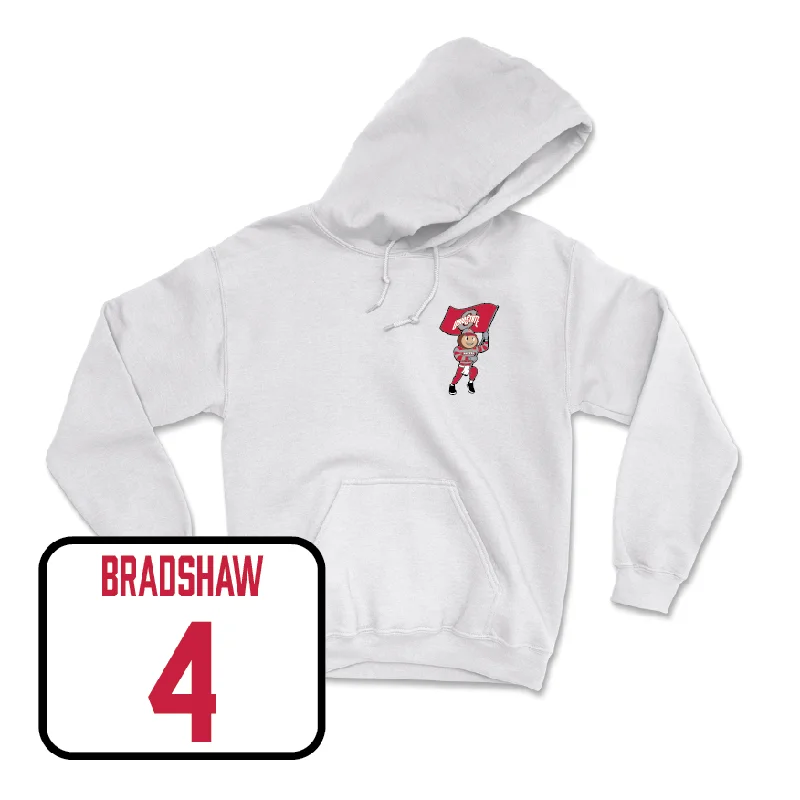 Men's basketball hoodie squad offer -Men's Basketball White Brutus Hoodie - Aaron Bradshaw