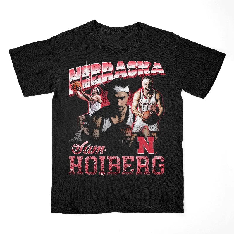 Men's basketball T-shirts short-sleeve -EXCLUSIVE RELEASE: Sam Hoiberg 90s Retro Black Tee