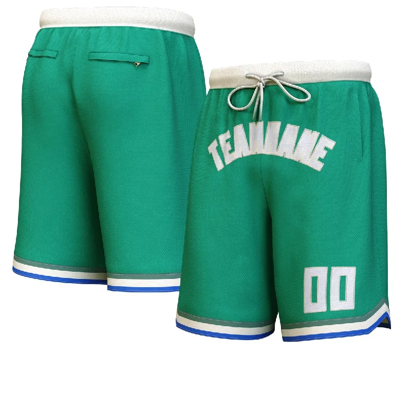 Men's basketball shorts squad sale -Custom Hunter Green White-Cream Personalized Basketball Shorts