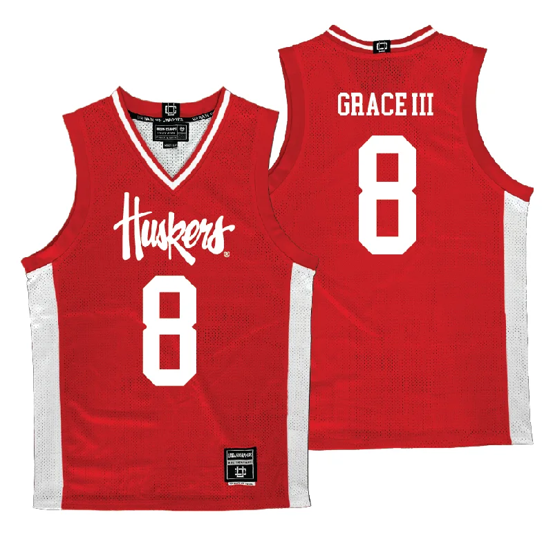 Nebraska Men's Basketball Red Jersey  - Jeff Grace III