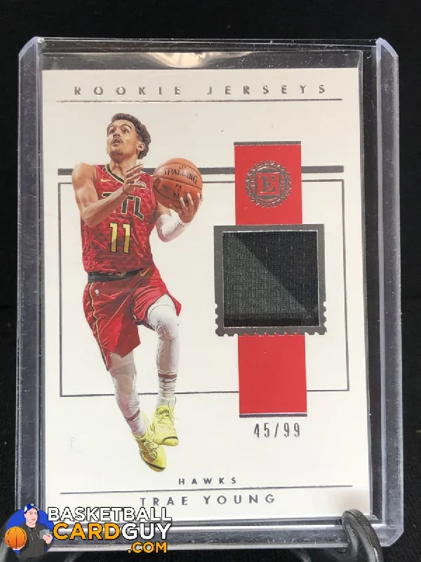 Basketball jerseys MVP -Trae Young 2018-19 Panini Encased Rookie Jerseys #/99