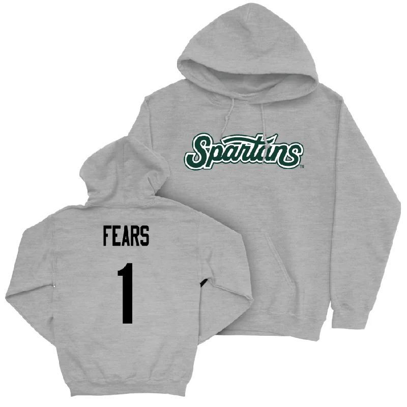 Men's basketball hoodie new styles -Sport Grey Men's Basketball Script Hoodie   - Jeremy Fears