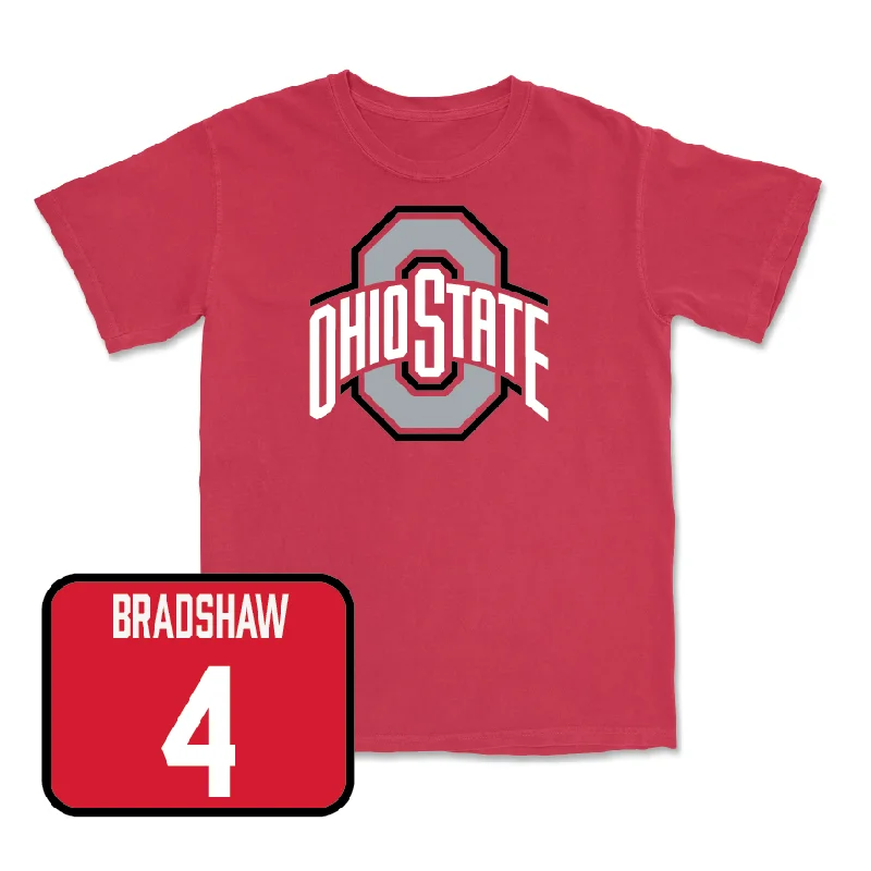 Men's basketball T-shirts vintage-performance -Red Men's Basketball Team Tee - Aaron Bradshaw