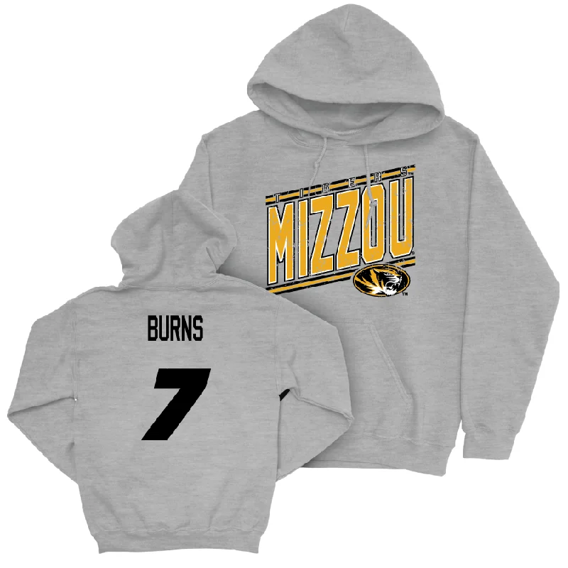 Men's basketball hoodie custom stitching -Sport Grey Men's Basketball Vintage Hoodie  - Trent Burns