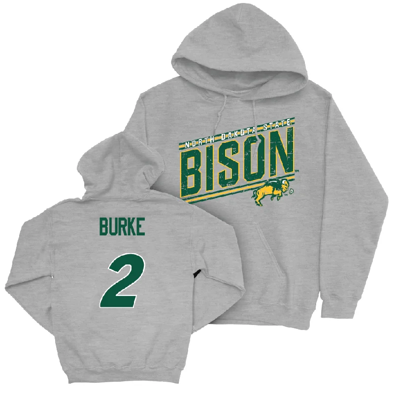 Men's basketball hoodie tough build -Sport Grey Men's Basketball Vintage Hoodie - Jeremiah Burke