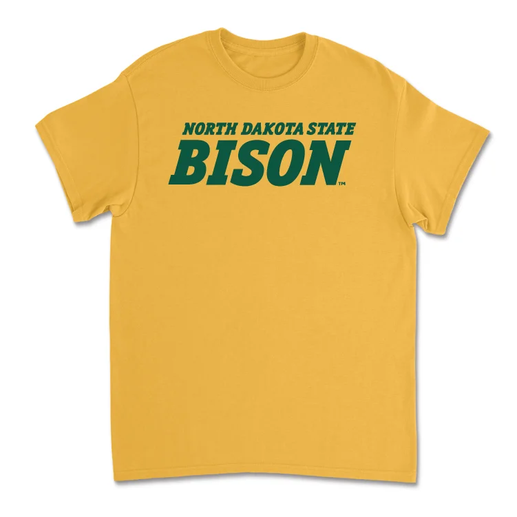 Men's basketball T-shirts solid-color -Gold Men's Basketball Bison Tee - Damari Wheeler-Thomas