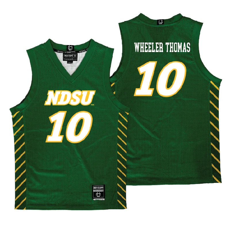 Basketball jerseys gym -NDSU Men's Basketball Green Jersey - Damari Wheeler-Thomas #10