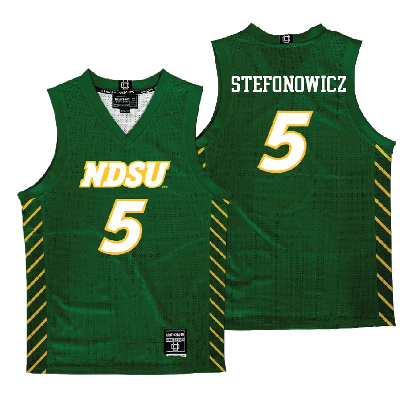 Basketball jerseys stretch -NDSU Men's Basketball Green Jersey  - Andy Stefonowicz