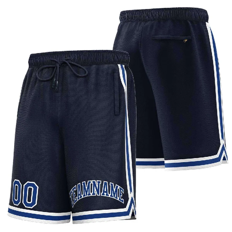 Men's basketball shorts high-energy pair -Custom Navy Royal-White Sport Basketball Shorts