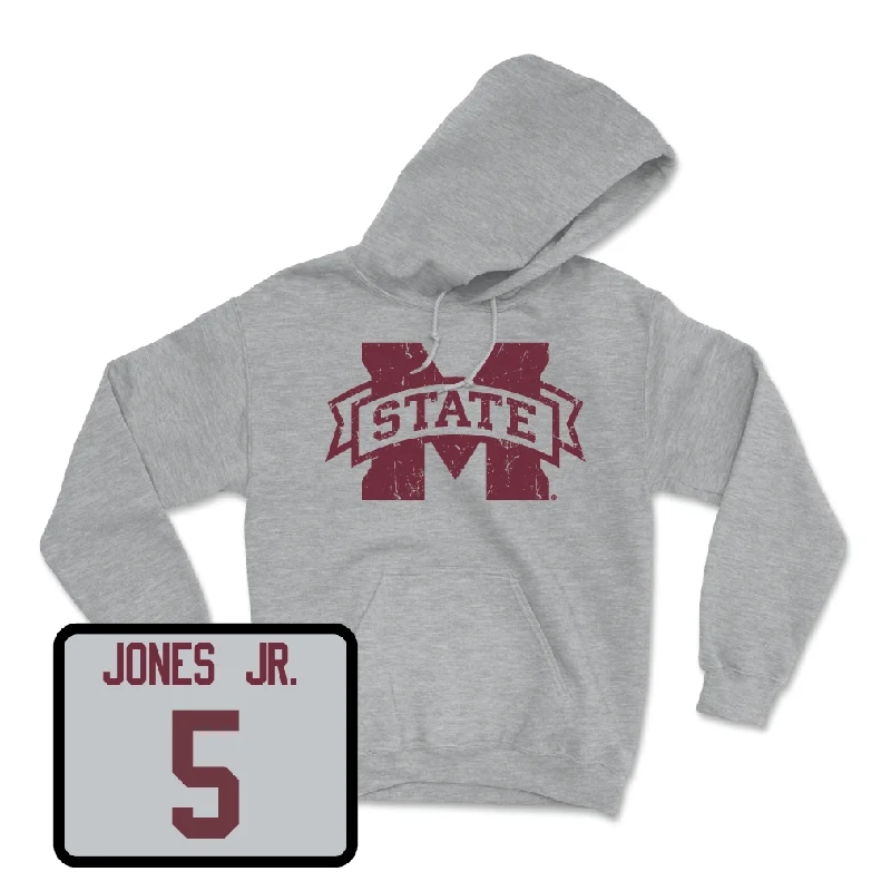 Men's basketball hoodie pullover option -Sport Grey Men's Basketball Classic Hoodie - Shawn Jones Jr.