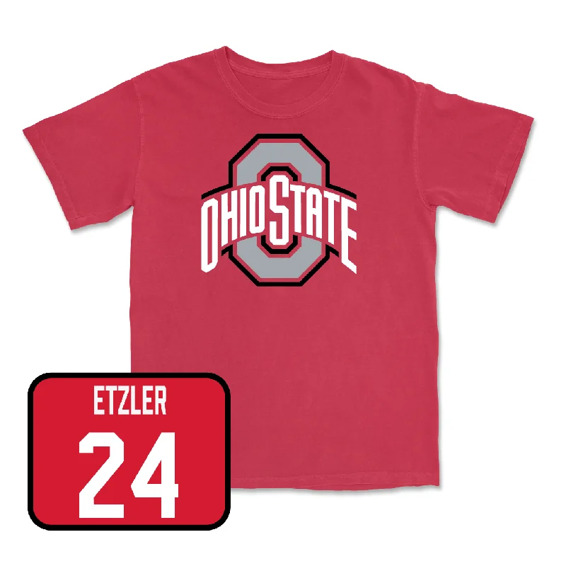 Men's basketball T-shirts practical -Red Men's Basketball Team Tee - Kalen Etzler