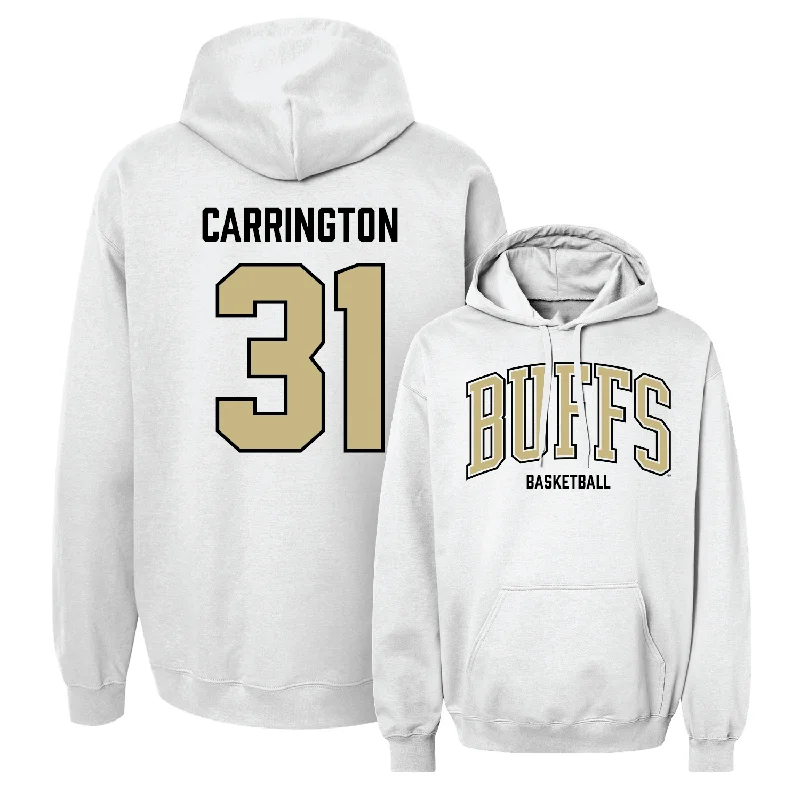 Men's basketball hoodie quick-dry apparel -Men's Basketball White Arch Hoodie - Harrison Carrington