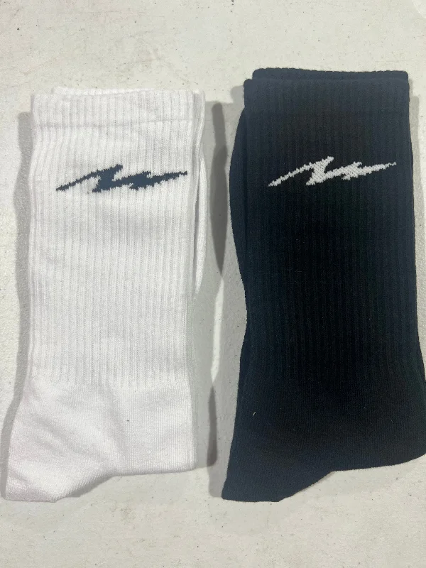 Basketball socks durable-game -Bolt 2 pack sock combo