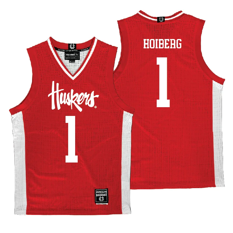 Basketball jerseys modern-style -Nebraska Men's Basketball Red Jersey - Samuel Hoiberg | #1